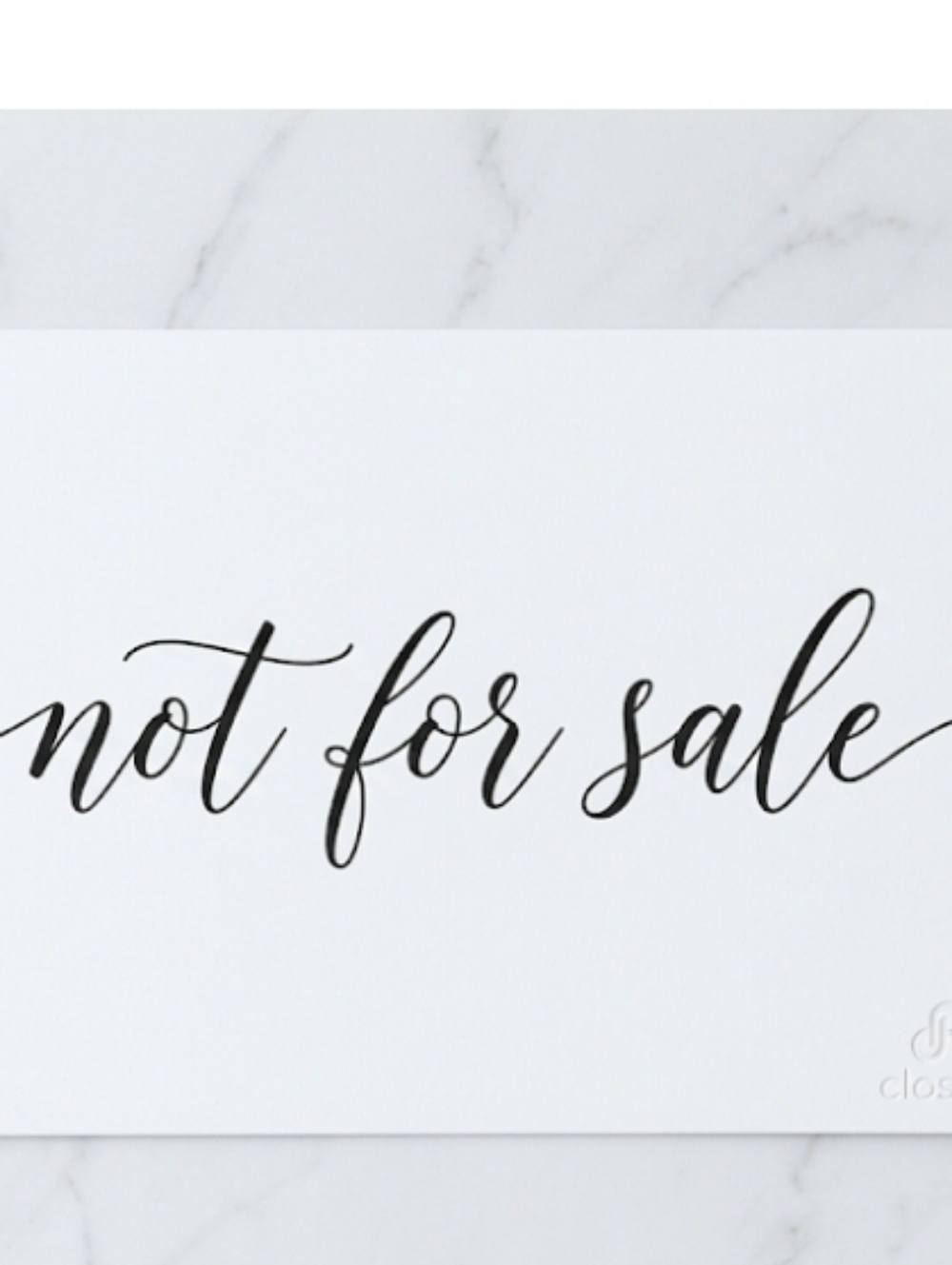 Not For Sale
